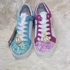 Colorful Beaded Kids Sneakers